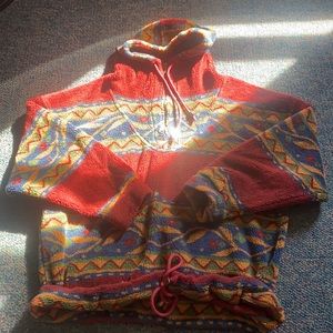 EXP jeans branded quarter zip drug rug. Aztec print, size medium in women’s.